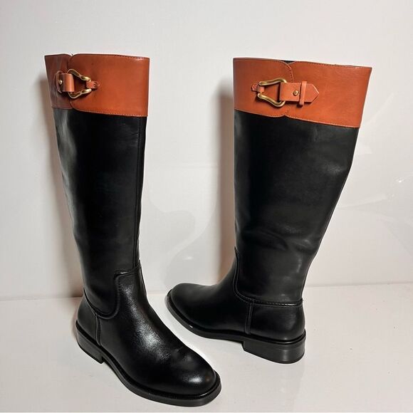 Vince Camuto Andalian Leather Riding Boots - Picture 2 of 6